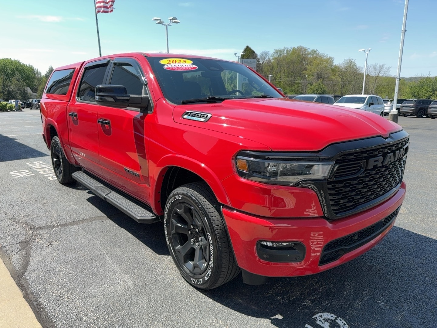 2025 Ram 1500 Big Horn Flame Red Clearcoat at Solomon CJD Brownsville