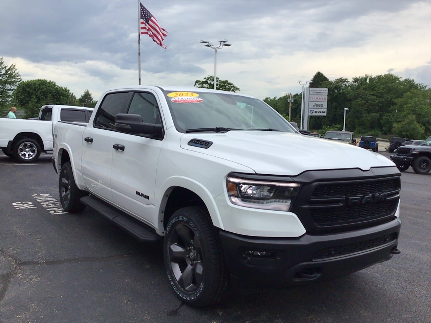 2023 Ram 1500 Big Horn Bright White Clearcoat at Solomon CJD Brownsville