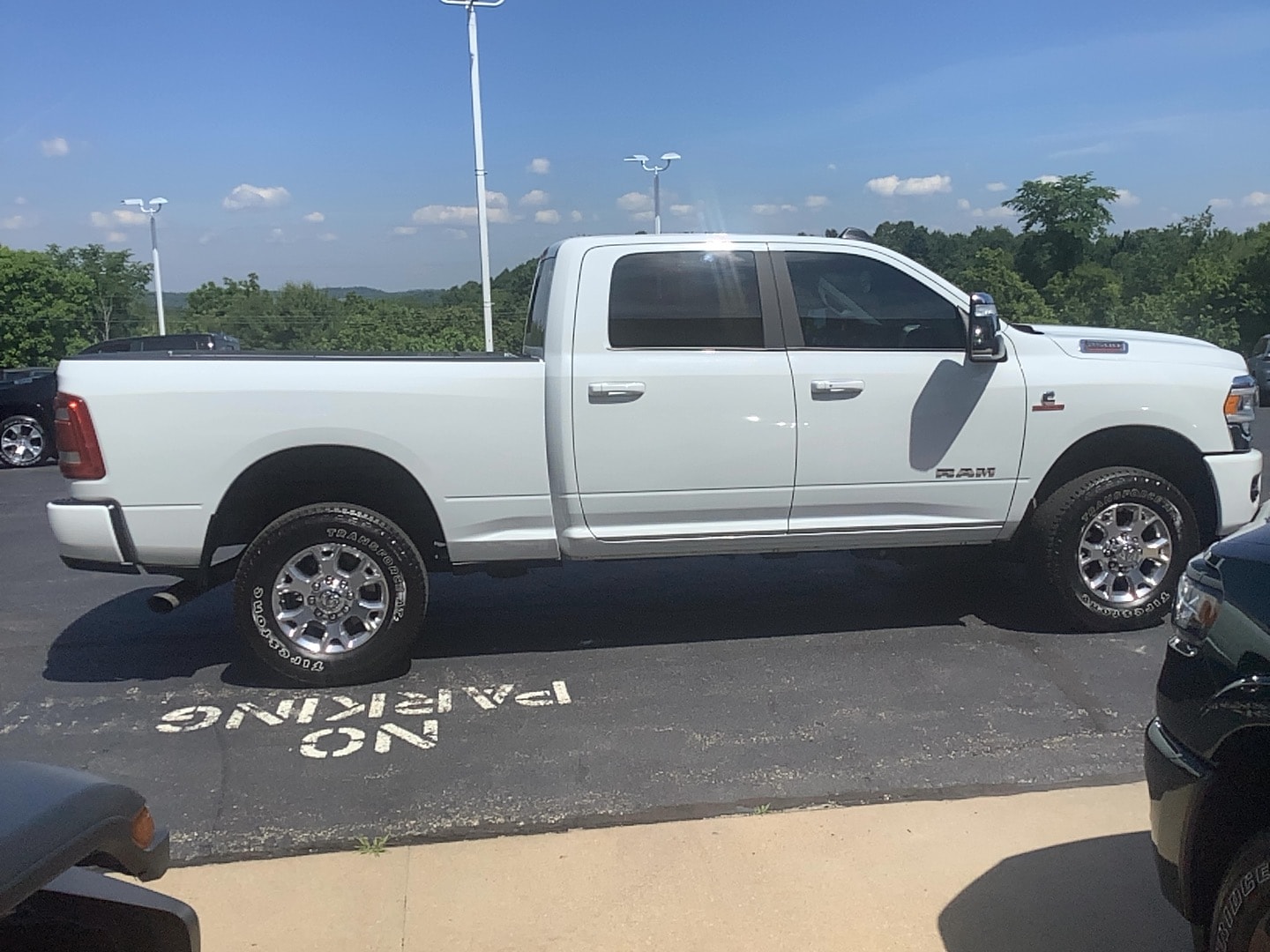 2024 Ram 2500 Laramie Bright White Clearcoat at Solomon CJD Brownsville