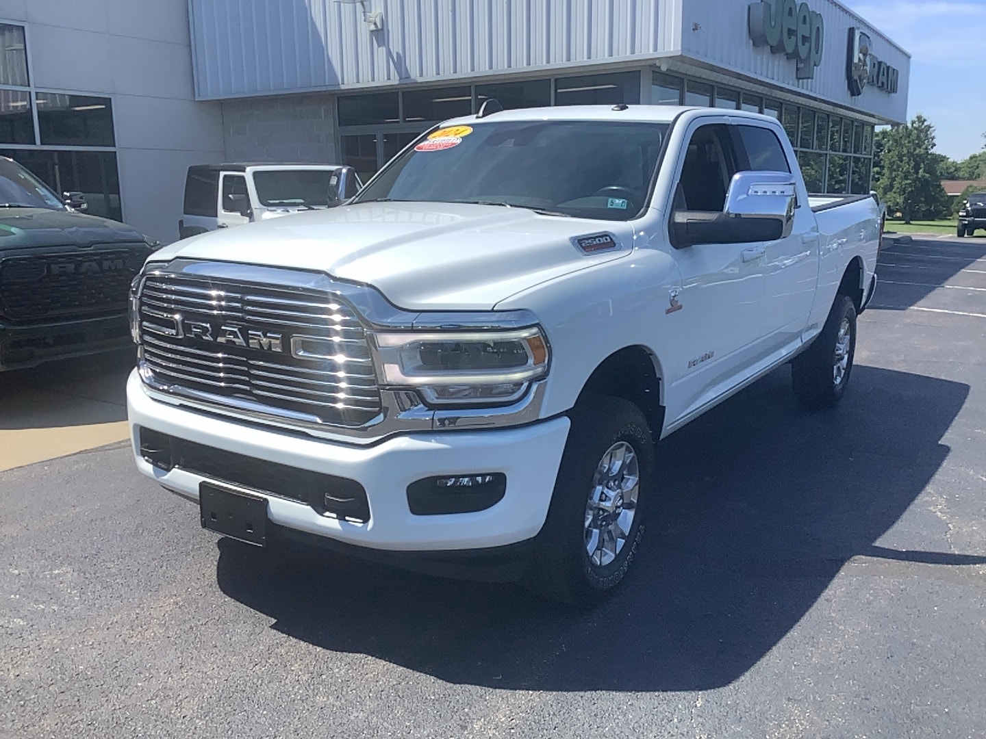 2024 Ram 2500 Laramie Bright White Clearcoat at Solomon CJD Brownsville