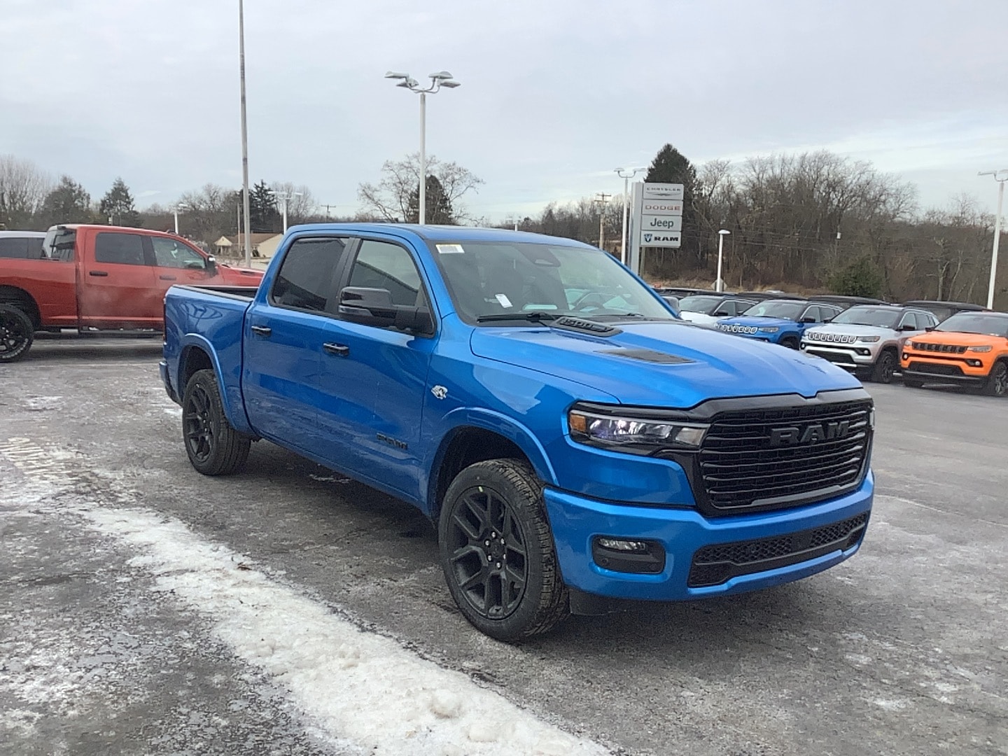 2026 Ram 1500 LARAMIE CREW CAB 4X4 5'7 BOX Hydro Blue Pearlcoat at Solomon CJD Carmichaels