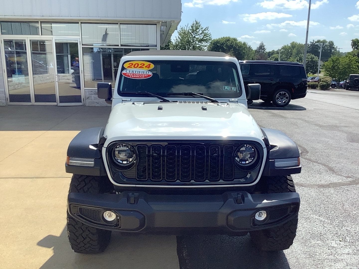 Certified 2024 Jeep Wrangler 2-Door Willys with VIN 1C4PJXAG7RW357265 for sale in Brownsville, PA