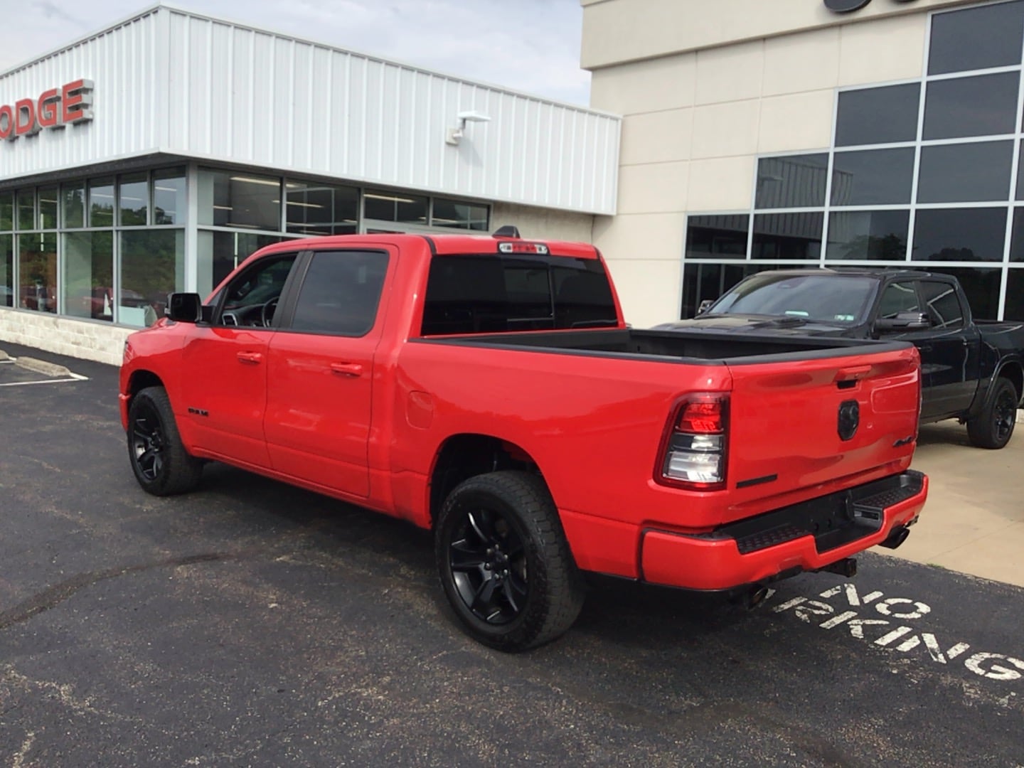 2021 Ram 1500 Big Horn Flame Red Clearcoat at Solomon CJD Brownsville
