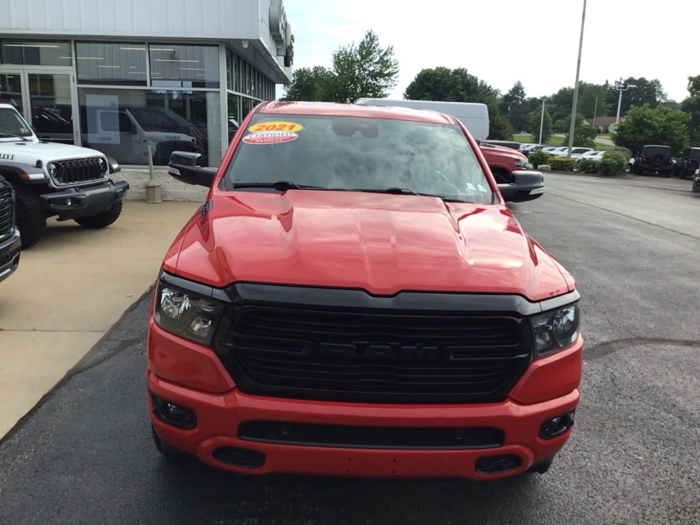 2021 Ram 1500 Big Horn Flame Red Clearcoat at Solomon CJD Brownsville