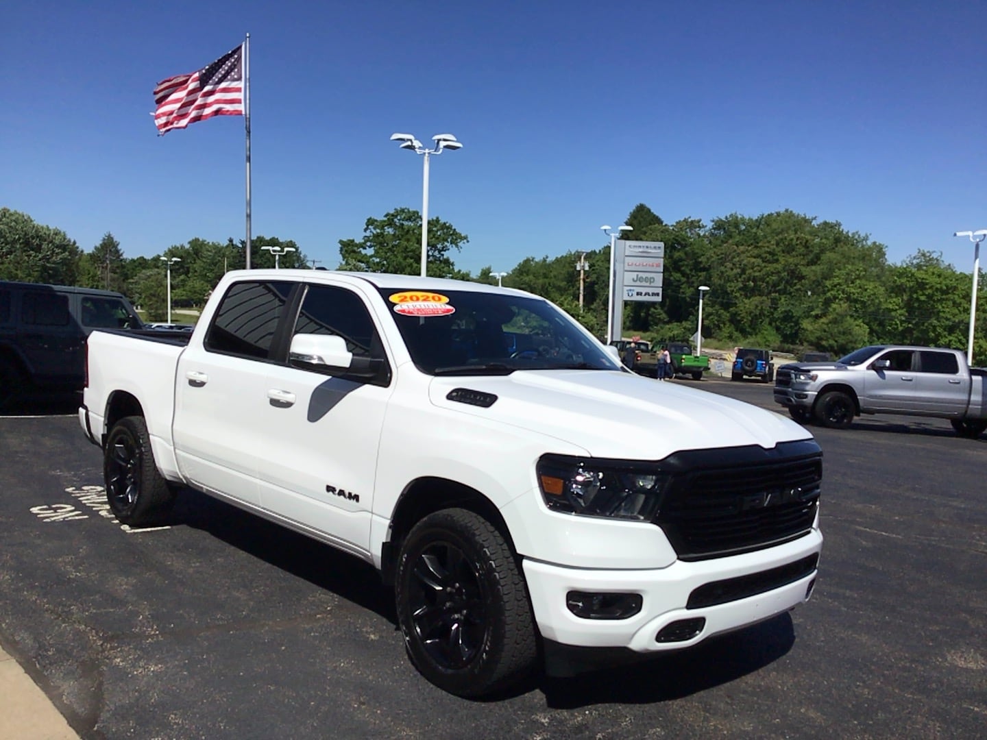 2020 Ram 1500 Big Horn Bright White Clearcoat at Solomon CJD Carmichaels