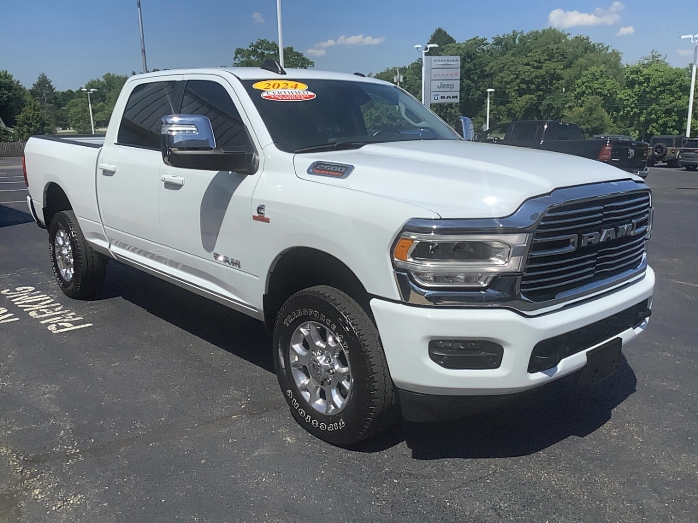 2024 Ram 2500 Laramie Bright White Clearcoat at Solomon CJD Brownsville