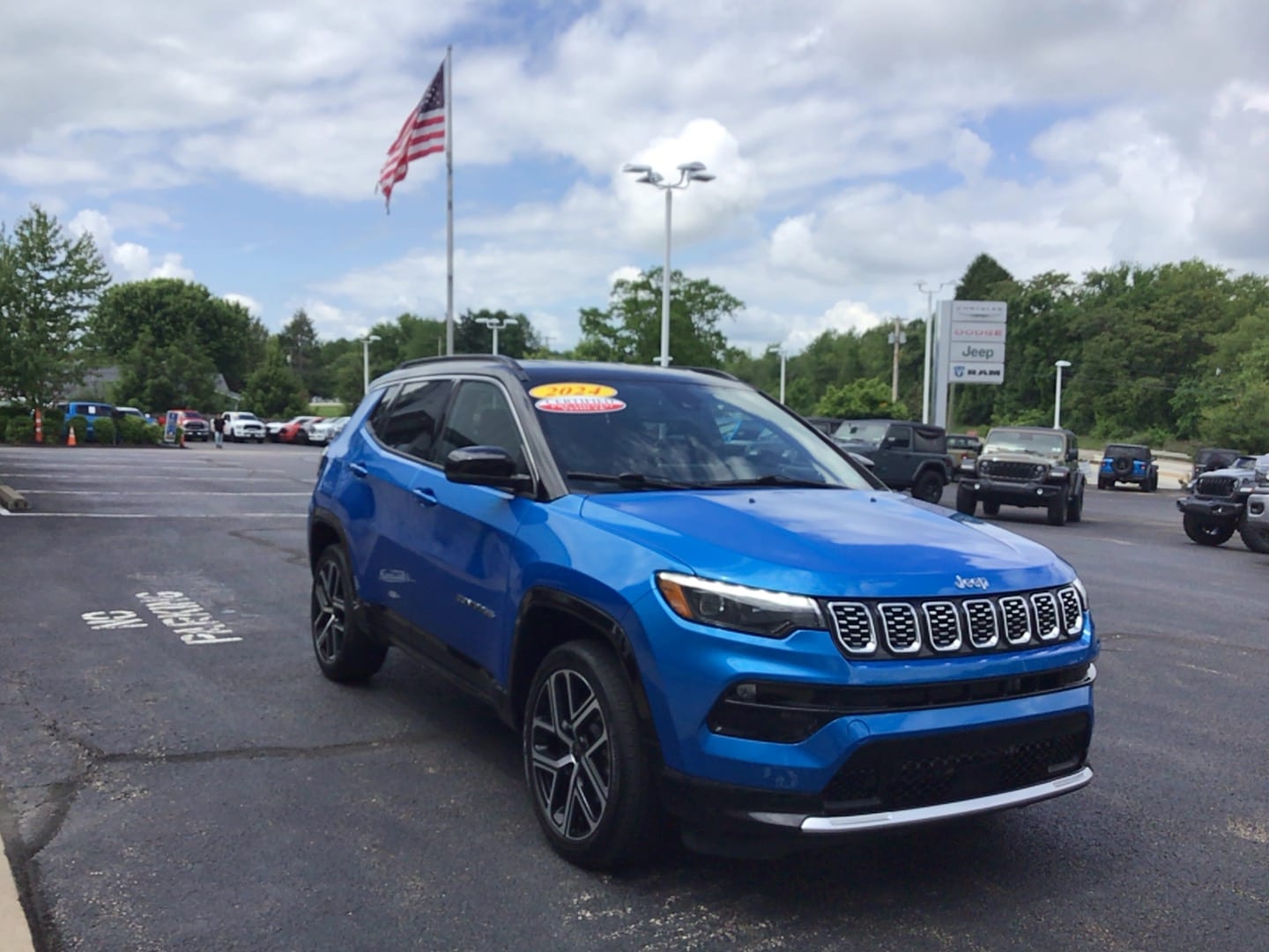 2025 Jeep Compass Limited Hydro Blue Pearlcoat at Solomon CJD Brownsville