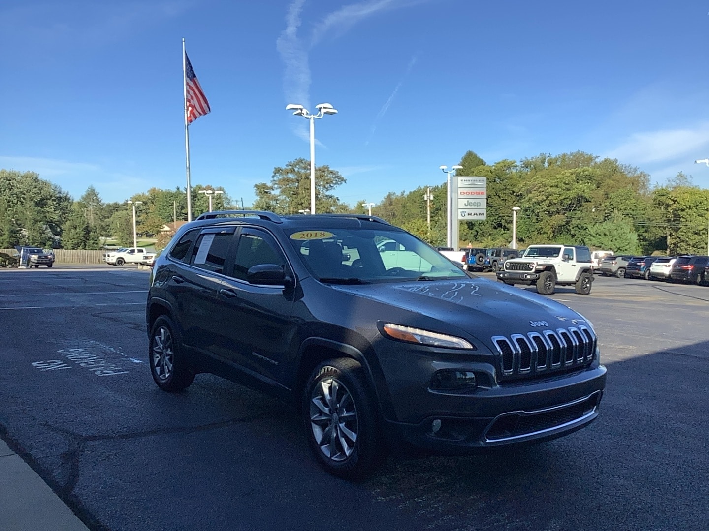 2018 Jeep Cherokee Limited Granite Crystal Metallic Clearcoat at Solomon CJD Carmichaels