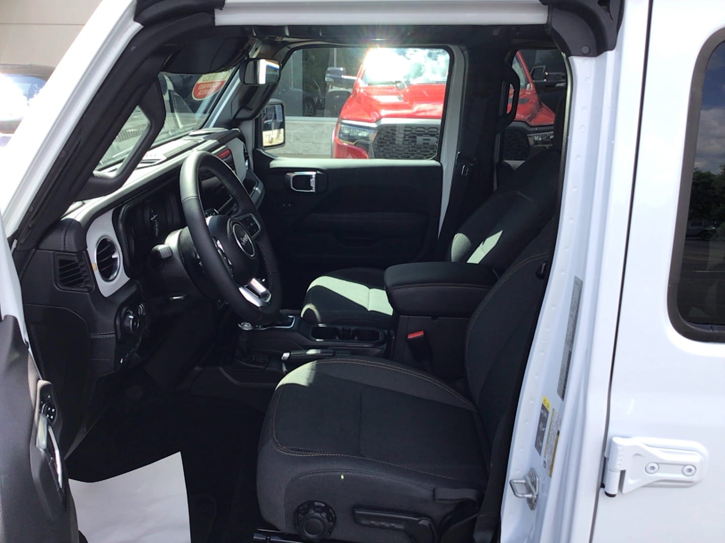 2025 Jeep Wrangler 4xe Sahara Bright White Clearcoat at Solomon CJD Brownsville