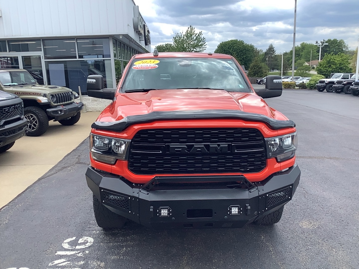 2023 Ram 2500 Big Horn Flame Red Clearcoat at Solomon CJD Brownsville