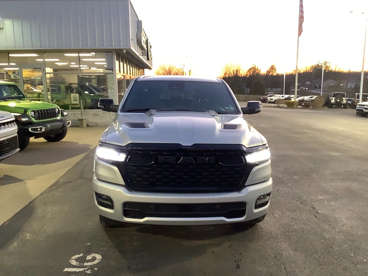 2026 Ram 1500 BIG HORN CREW CAB 4X4 5'7 BOX Silver Zynith at Solomon CJD Carmichaels