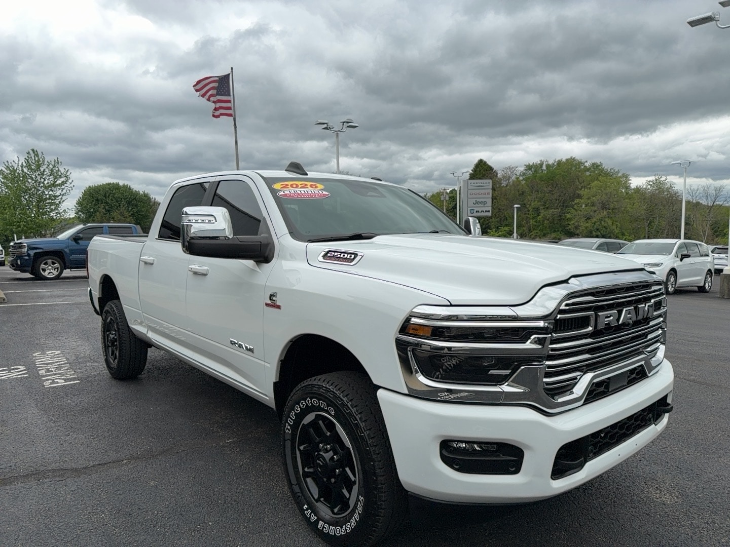 2026 Ram 2500 Laramie Bright White Clearcoat at Solomon CJD Carmichaels