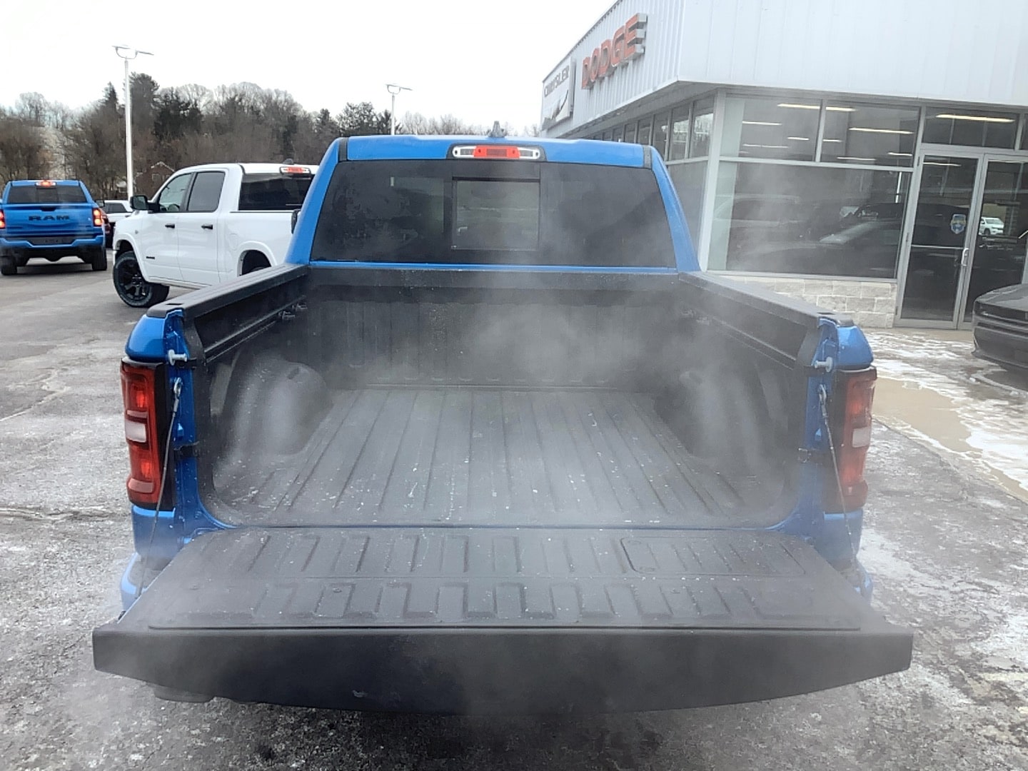 2026 Ram 1500 LARAMIE CREW CAB 4X4 5'7 BOX Hydro Blue Pearlcoat at Solomon CJD Carmichaels