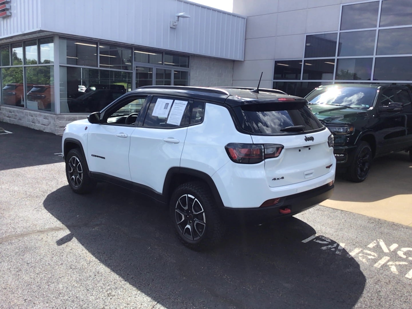 2025 Jeep Compass Trailhawk Bright White Clearcoat at Solomon CJD Brownsville