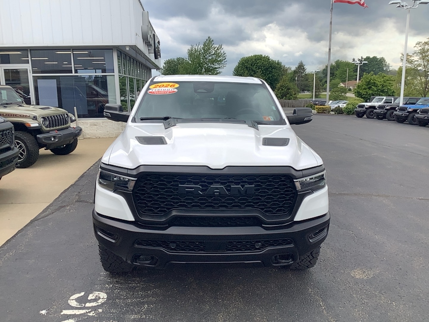 2026 Ram 1500 Rebel Bright White Clearcoat at Solomon CJD Brownsville