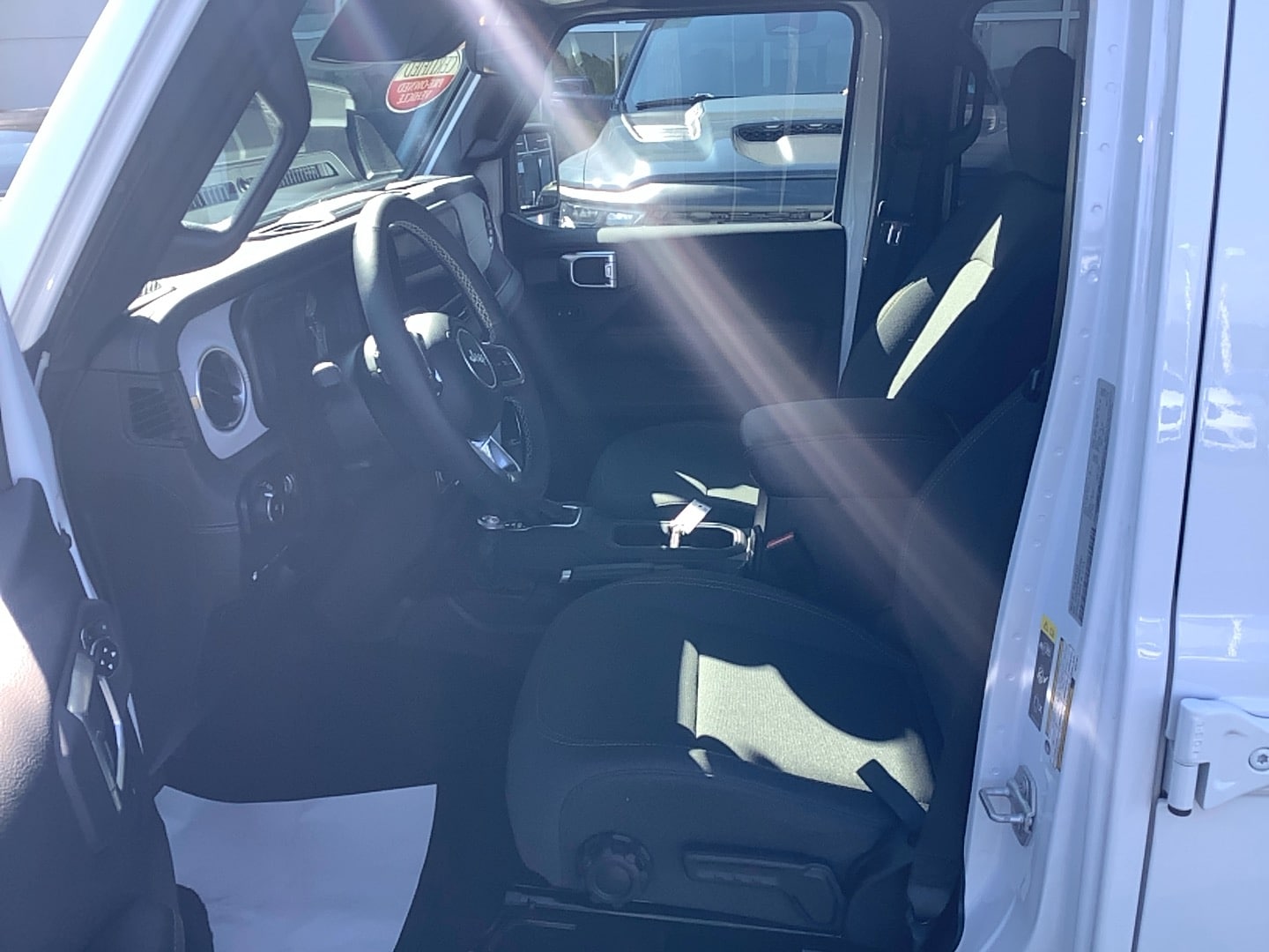 2025 Jeep Wrangler 4xe Sahara Bright White Clearcoat at Solomon CJD Brownsville