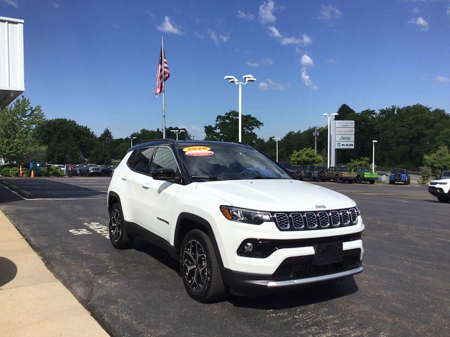 2026 Jeep Compass Limited Bright White Clearcoat at Solomon CJD Brownsville