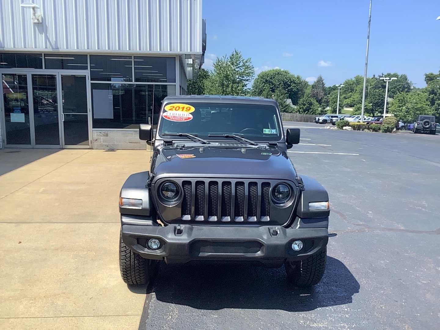 Certified 2019 Jeep Wrangler Unlimited Sport S with VIN 1C4HJXDG7KW637371 for sale in Brownsville, PA