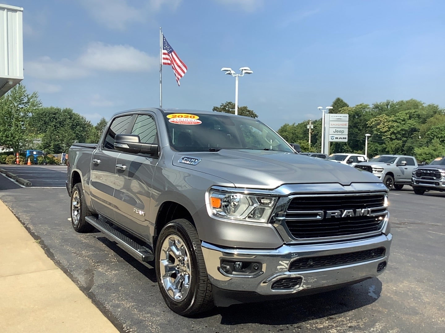 2020 Ram 1500 Big Horn Billet Silver Metallic Clearcoat at Solomon CJD Brownsville