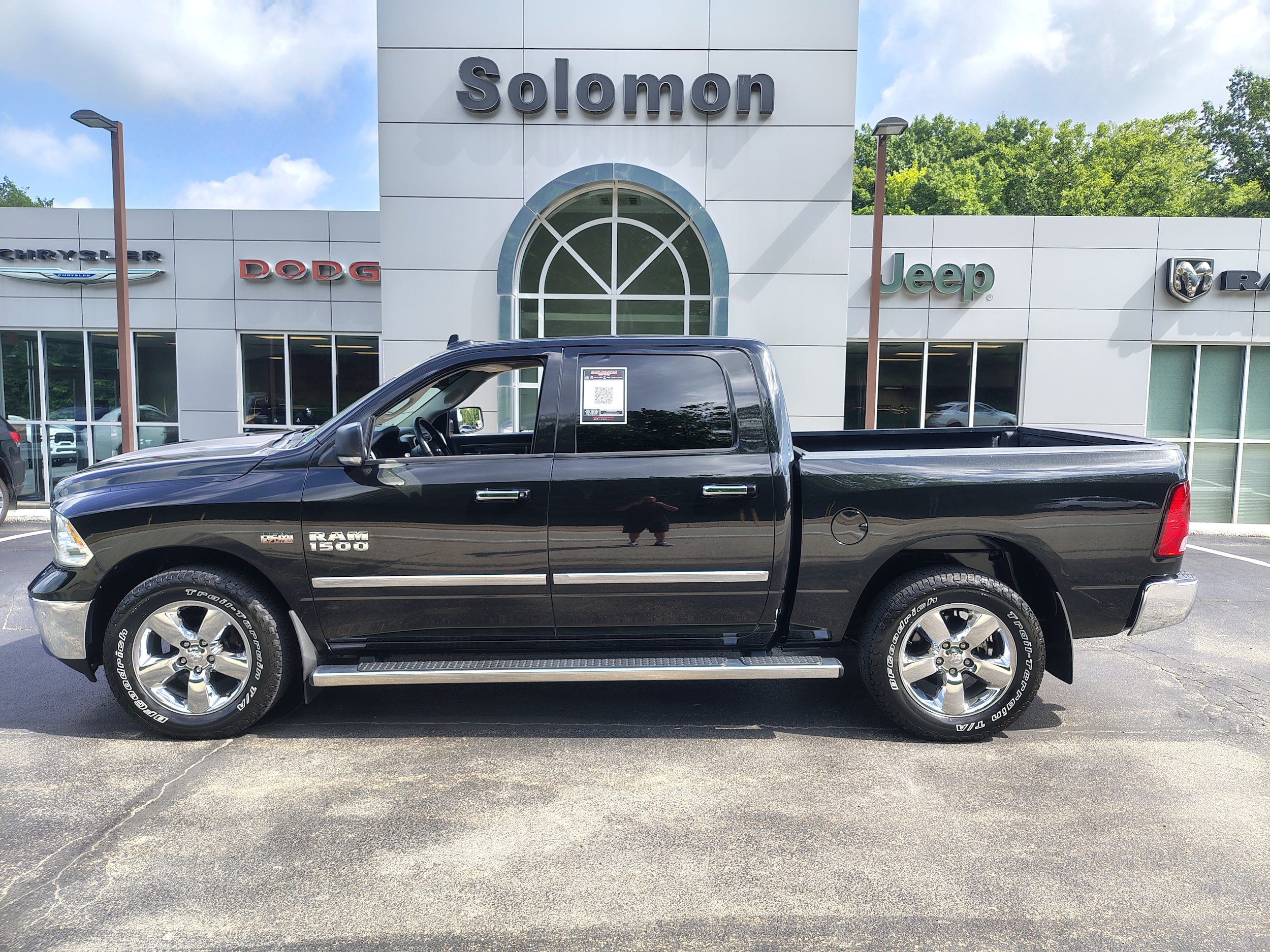 2017 Ram 1500 Big Horn Brilliant Black Crystal Pearlcoat at Solomon CJD Carmichaels