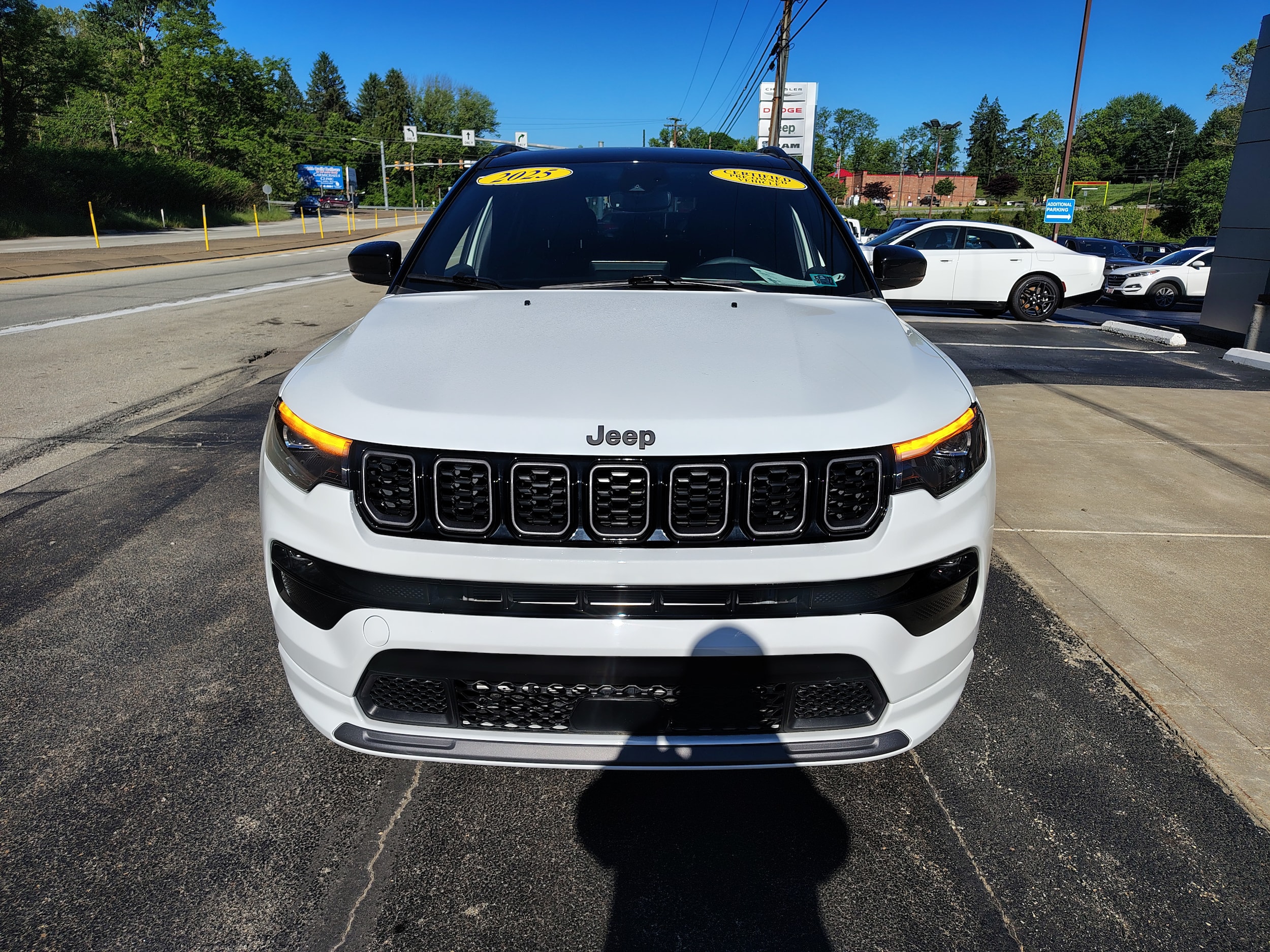 2025 Jeep Compass Limited Bright White Clearcoat at Solomon CJD Brownsville