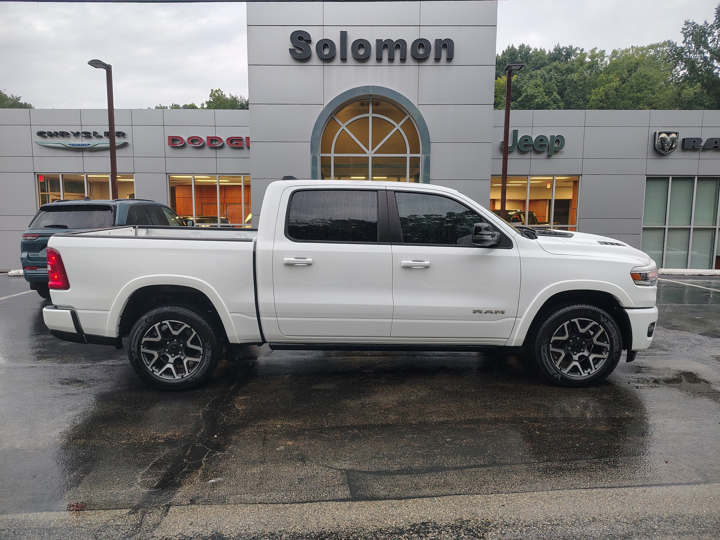 2025 Ram 1500 Laramie Bright White Clearcoat at Solomon CJD Carmichaels