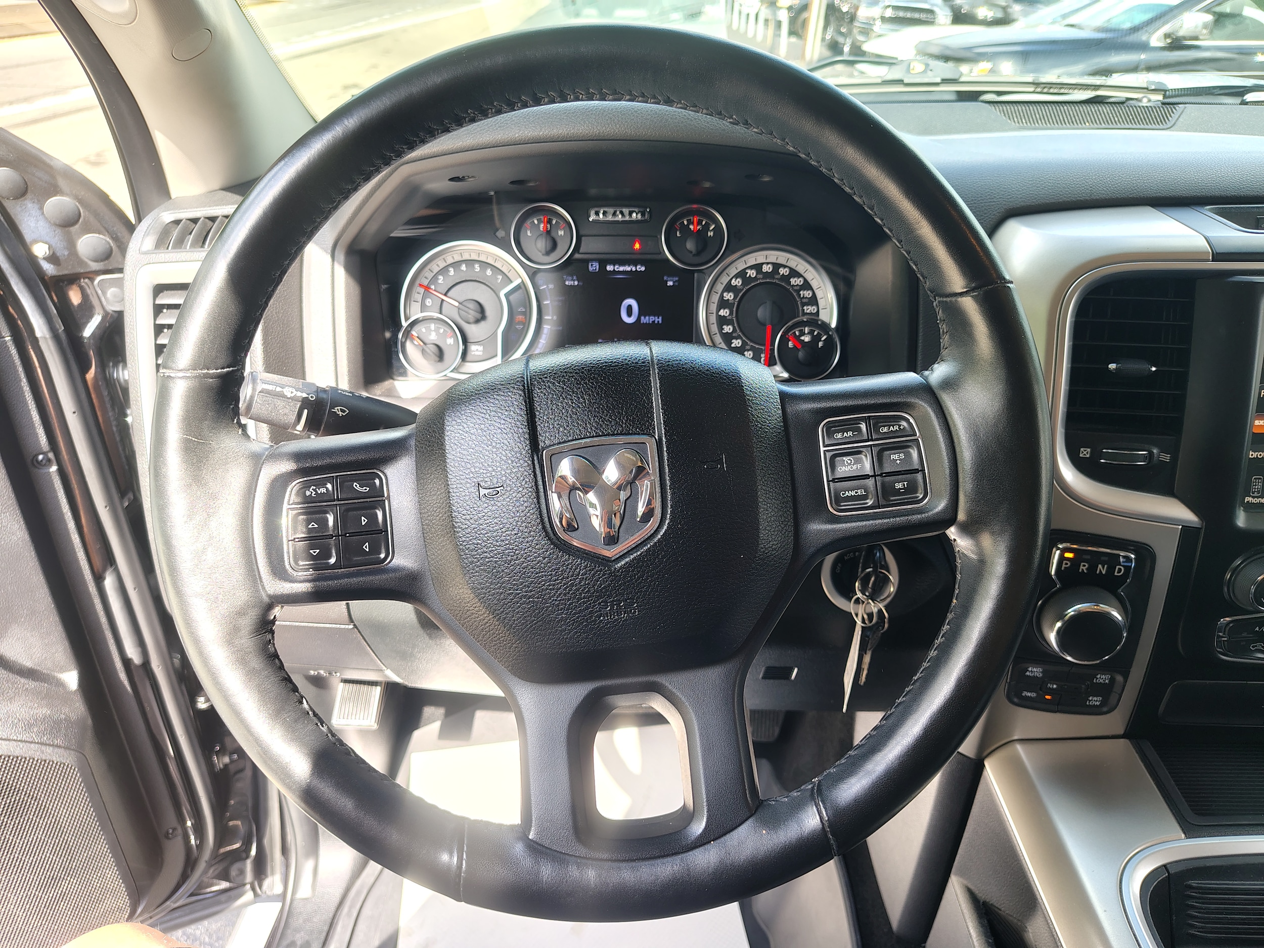 2017 Ram 1500 Big Horn Brilliant Black Crystal Pearlcoat at Solomon CJD Carmichaels