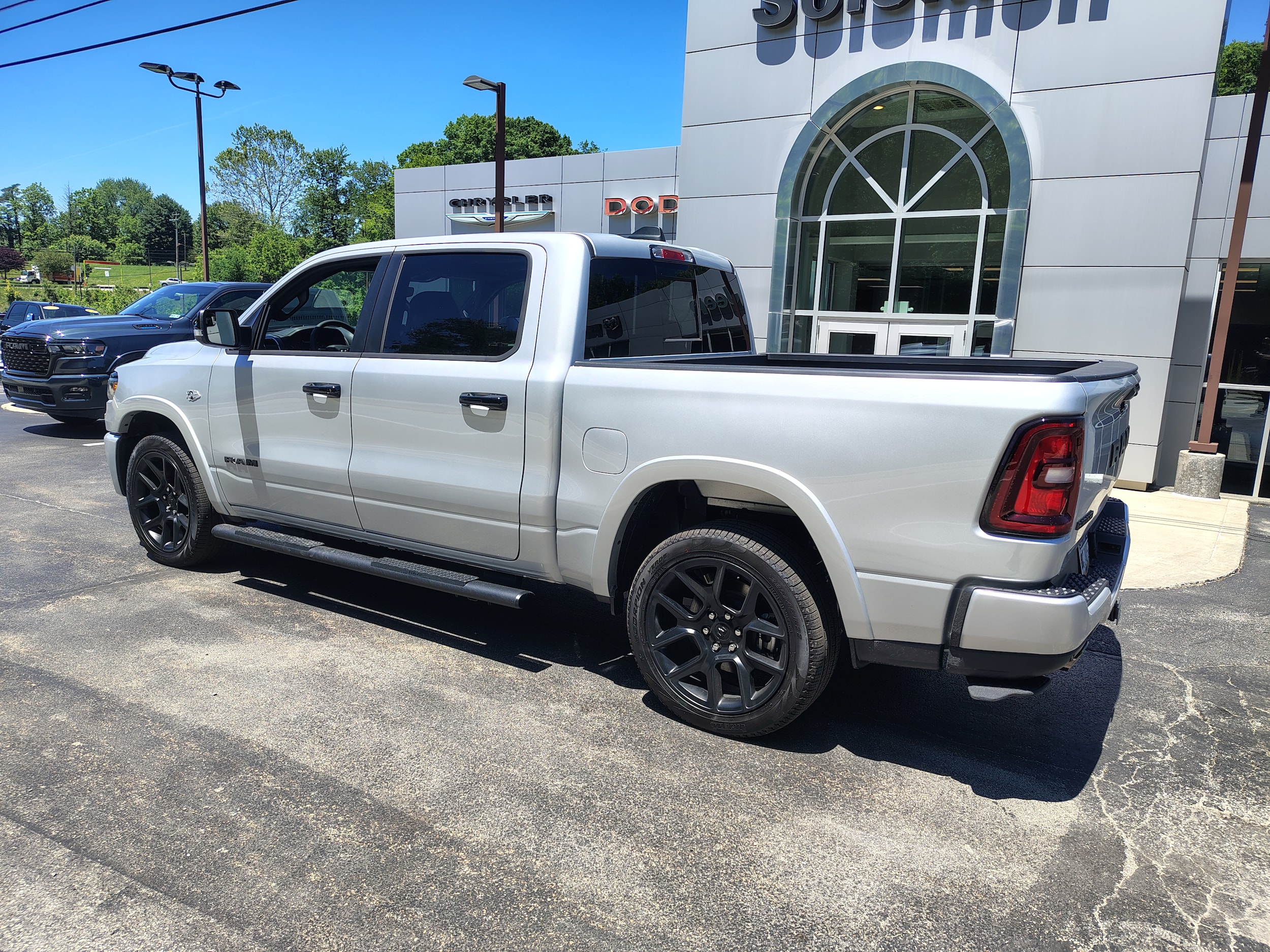 2026 Ram 1500 LARAMIE CREW CAB 4X4 5'7 BOX Silver Zynith at Solomon CJD Carmichaels