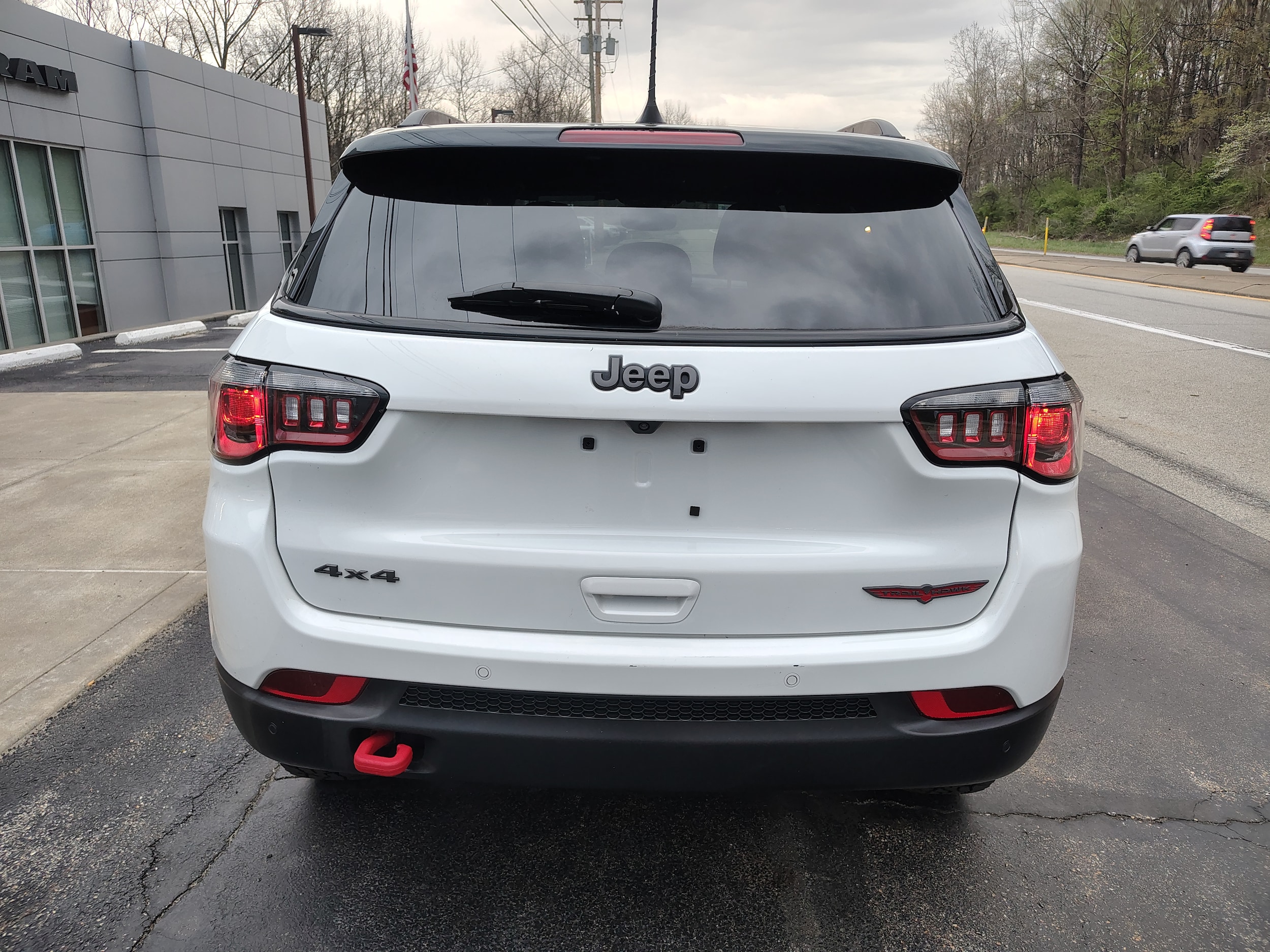 2025 Jeep Compass Trailhawk Bright White Clearcoat at Solomon CJD Carmichaels