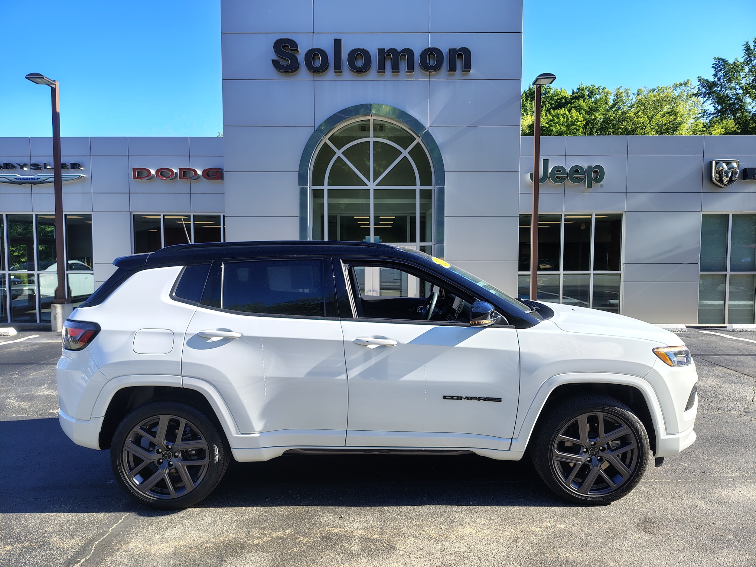 2025 Jeep Compass Limited Bright White Clearcoat at Solomon CJD Brownsville