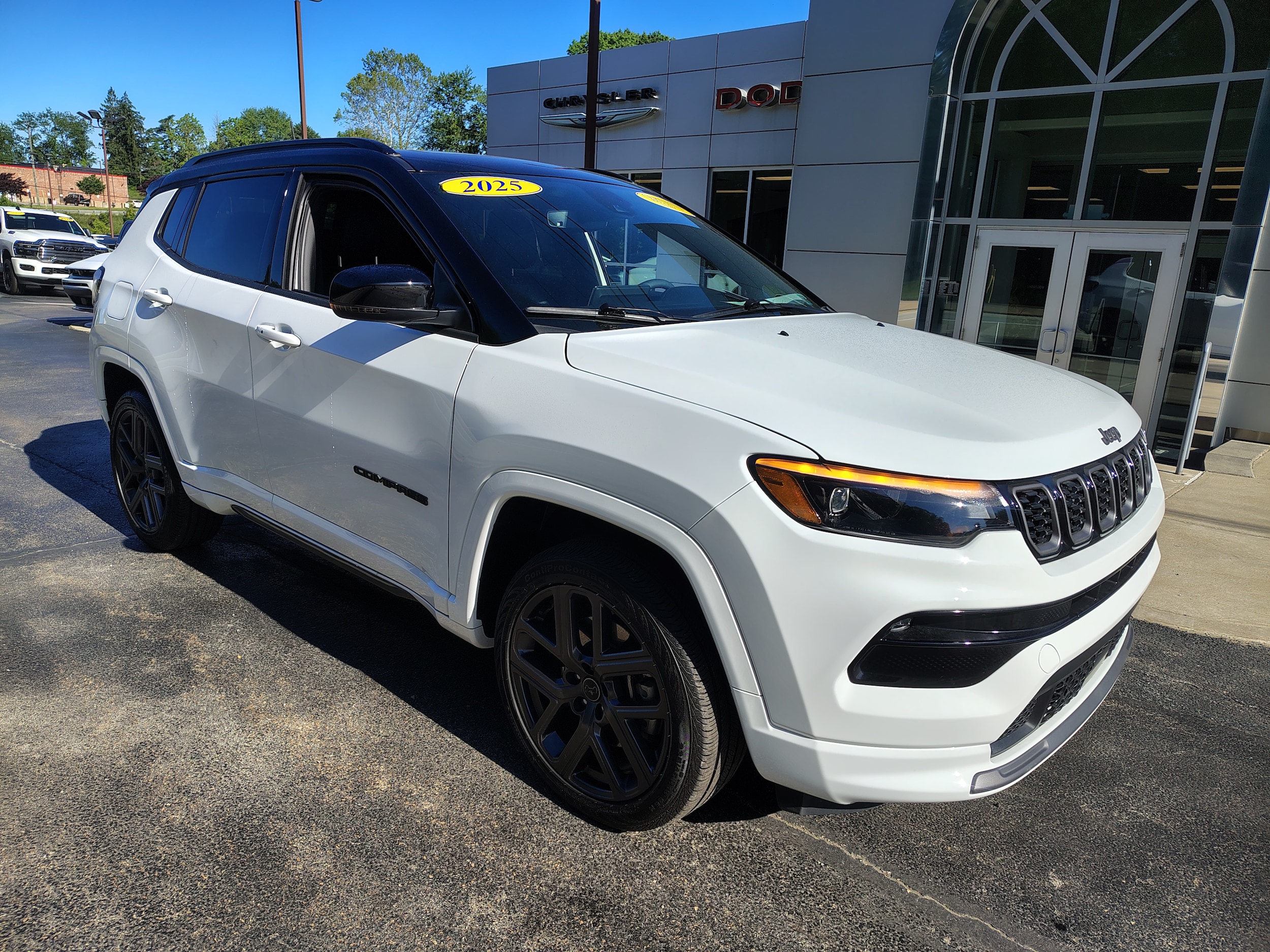 2025 Jeep Compass Limited Bright White Clearcoat at Solomon CJD Brownsville