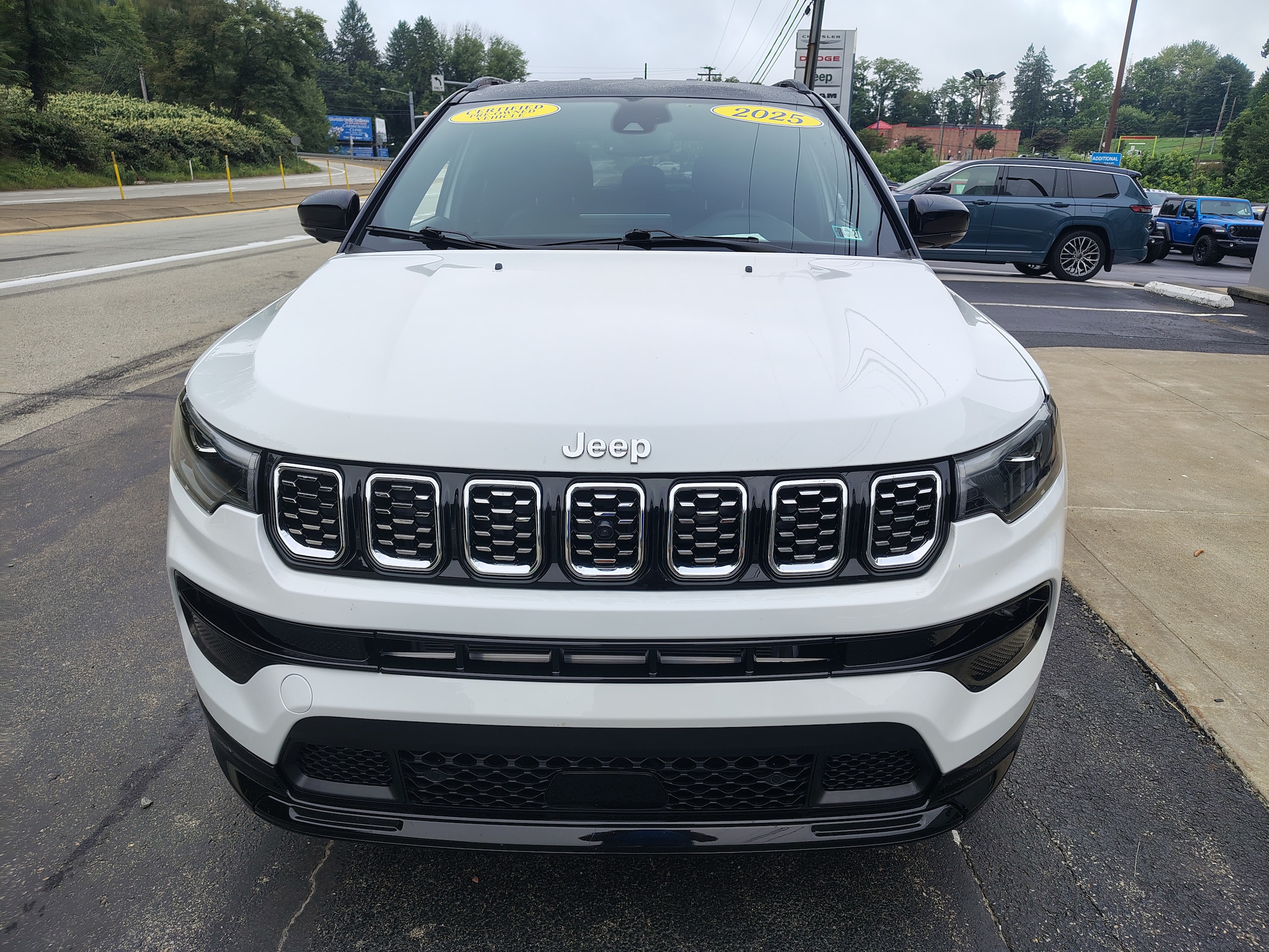 2025 Jeep Compass Limited Bright White Clearcoat at Solomon CJD Carmichaels