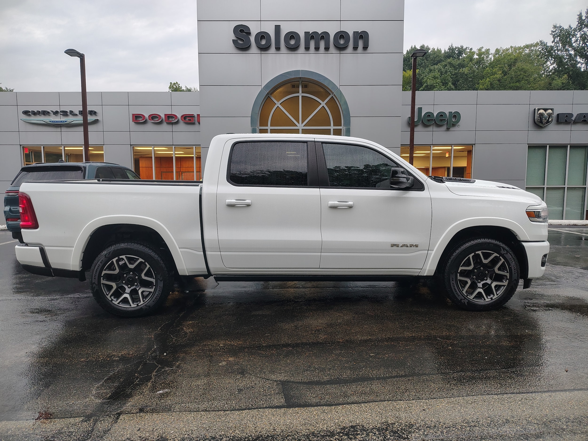 2025 Ram 1500 Laramie Bright White Clearcoat at Solomon CJD Carmichaels