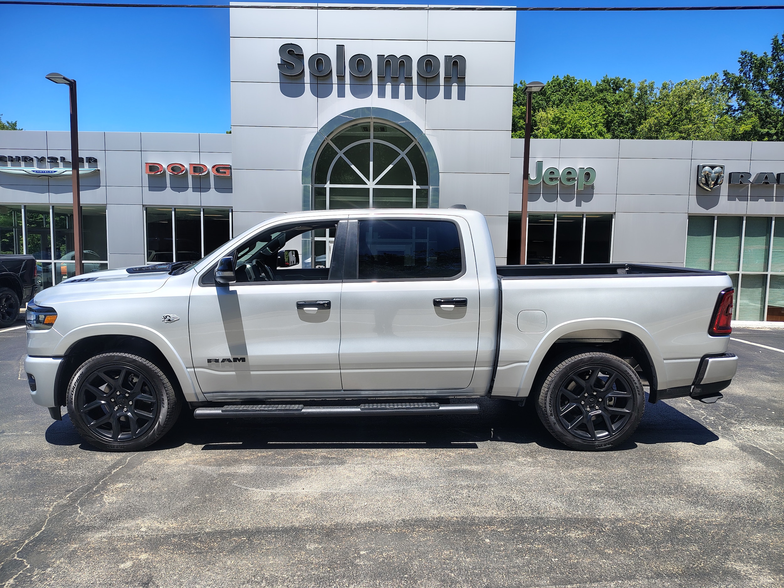 2026 Ram 1500 LARAMIE CREW CAB 4X4 5'7 BOX Silver Zynith at Solomon CJD Carmichaels