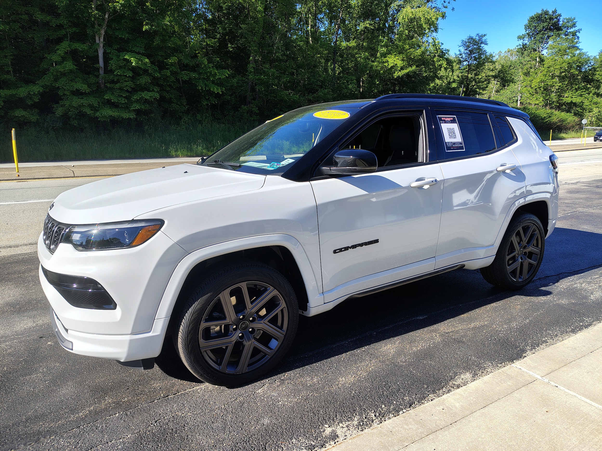 2025 Jeep Compass Limited Bright White Clearcoat at Solomon CJD Brownsville