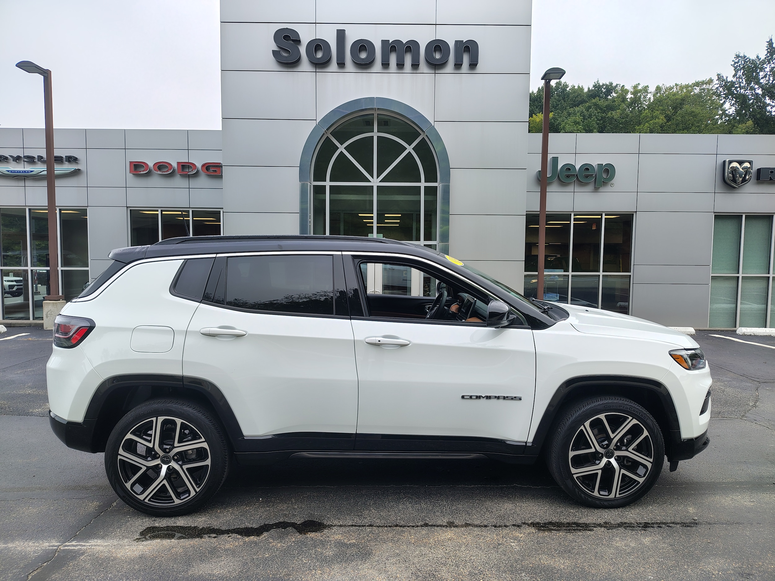 2025 Jeep Compass Limited Bright White Clearcoat at Solomon CJD Carmichaels
