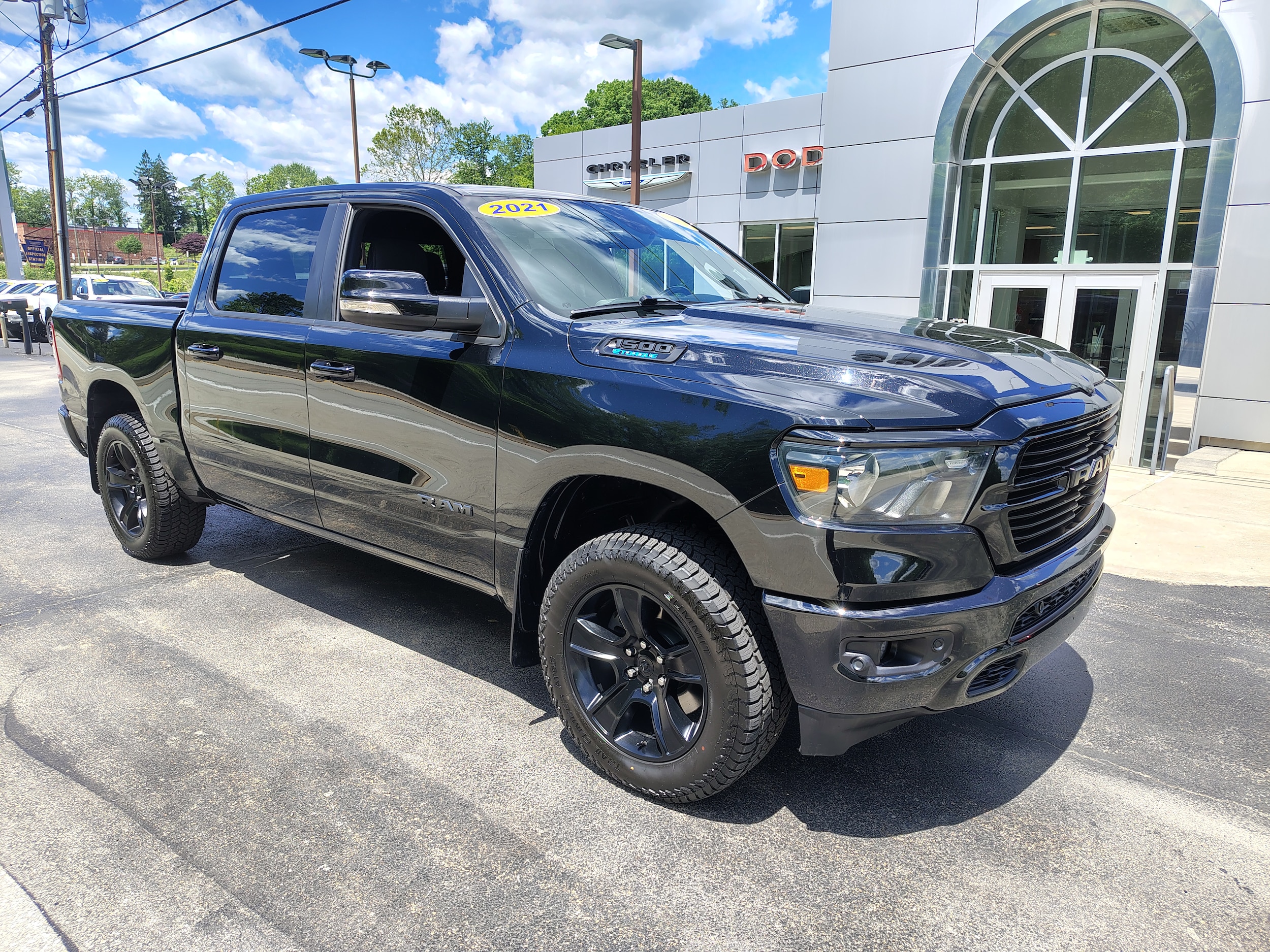 2021 Ram 1500 Big Horn Diamond Black Crystal Pearlcoat at Solomon CJD Brownsville