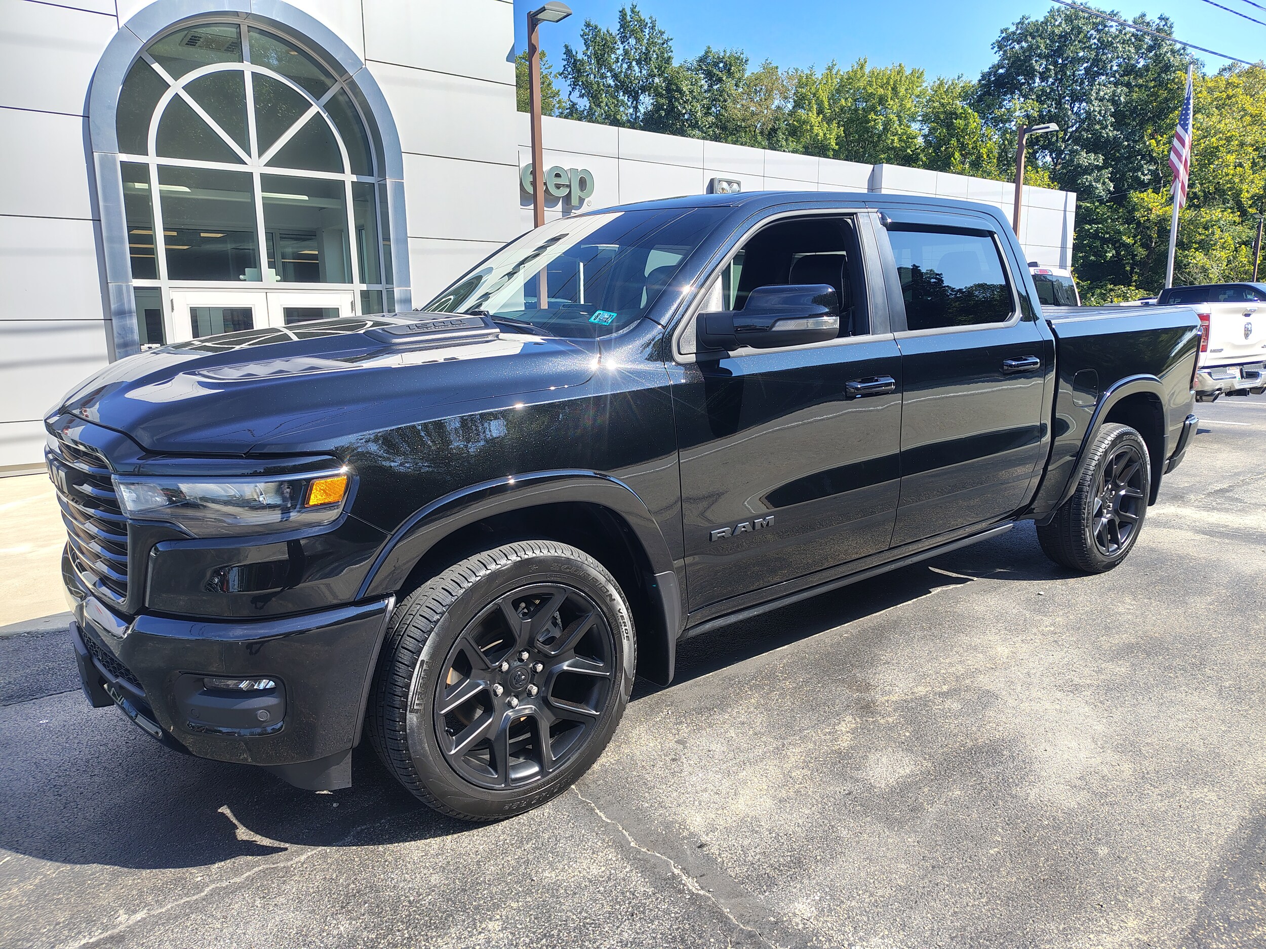 2026 Ram 1500 Laramie Diamond Black Crystal Pearlcoat at Solomon CJD Brownsville
