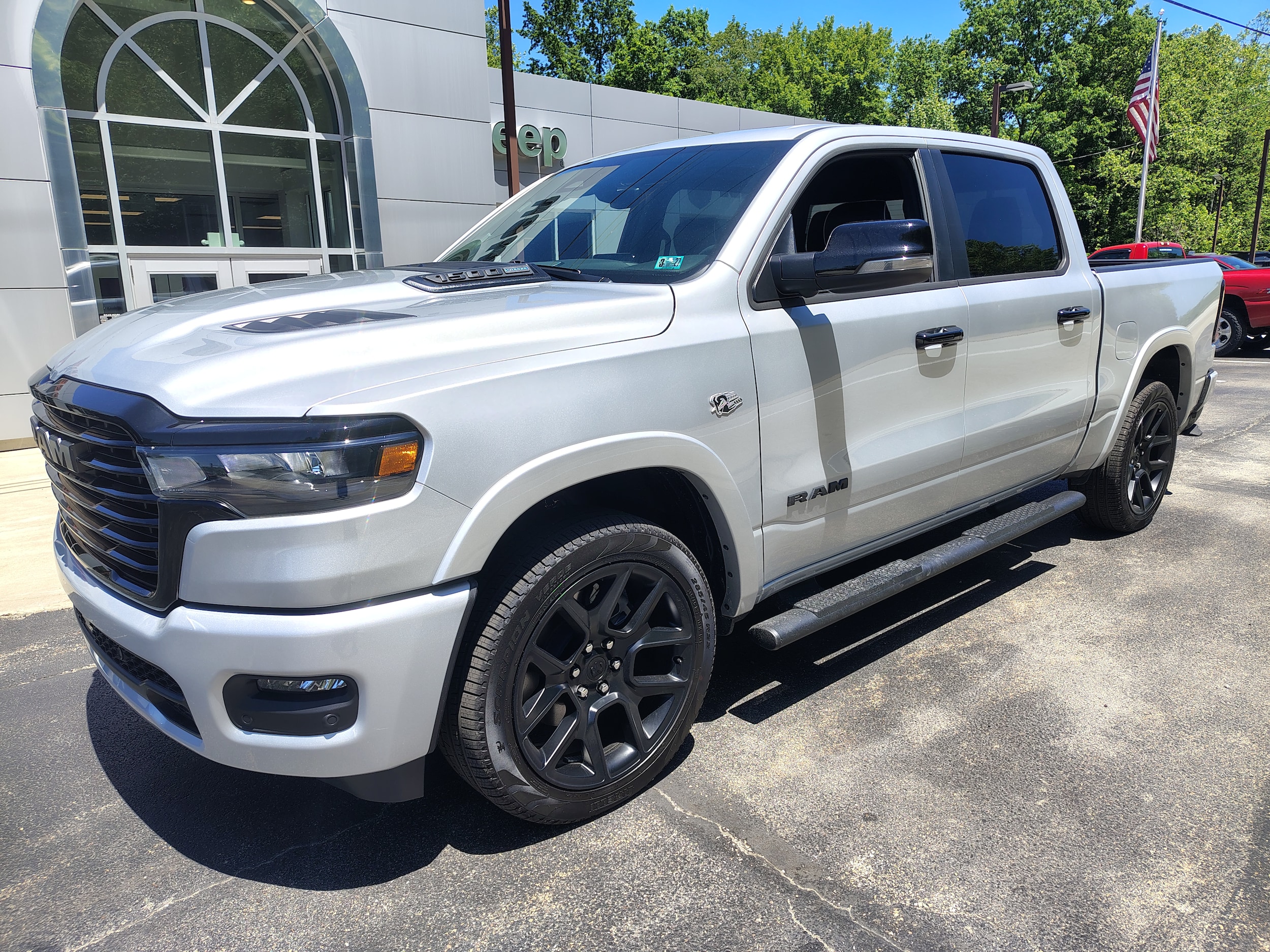 2026 Ram 1500 LARAMIE CREW CAB 4X4 5'7 BOX Silver Zynith at Solomon CJD Carmichaels