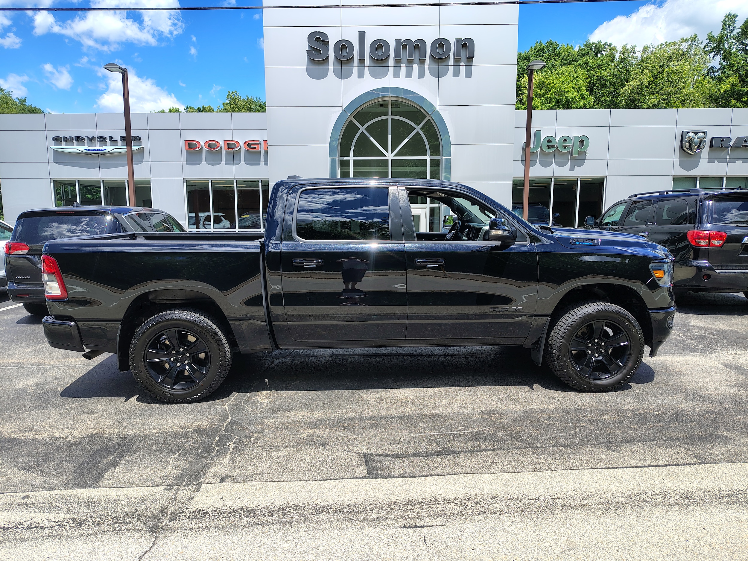 2021 Ram 1500 Big Horn Diamond Black Crystal Pearlcoat at Solomon CJD Brownsville