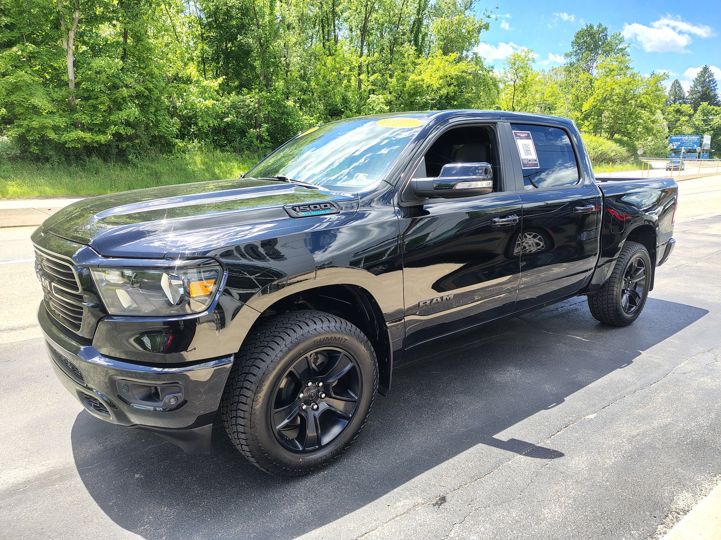 2021 Ram 1500 Big Horn Diamond Black Crystal Pearlcoat at Solomon CJD Brownsville