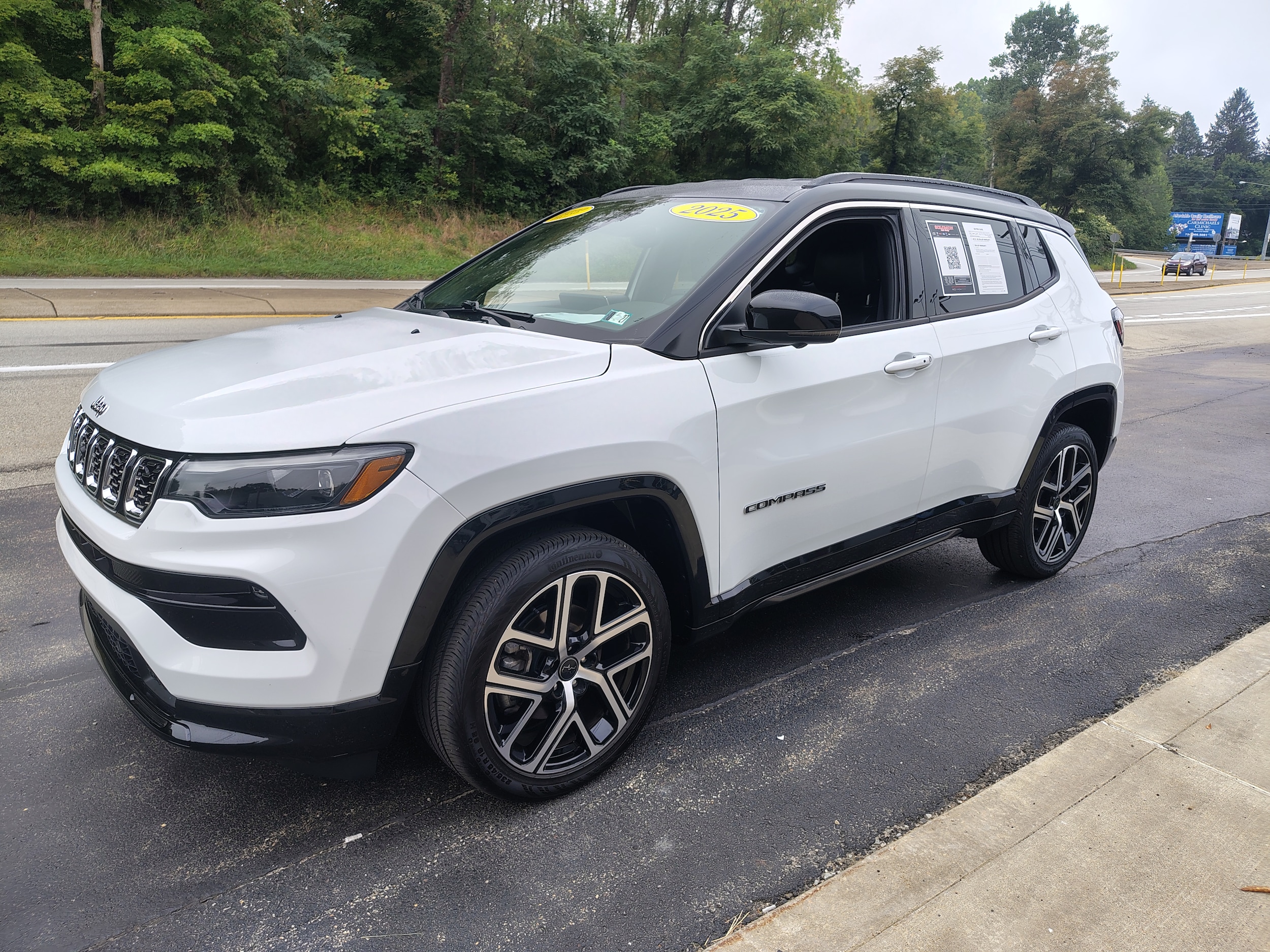 2025 Jeep Compass Limited Bright White Clearcoat at Solomon CJD Carmichaels