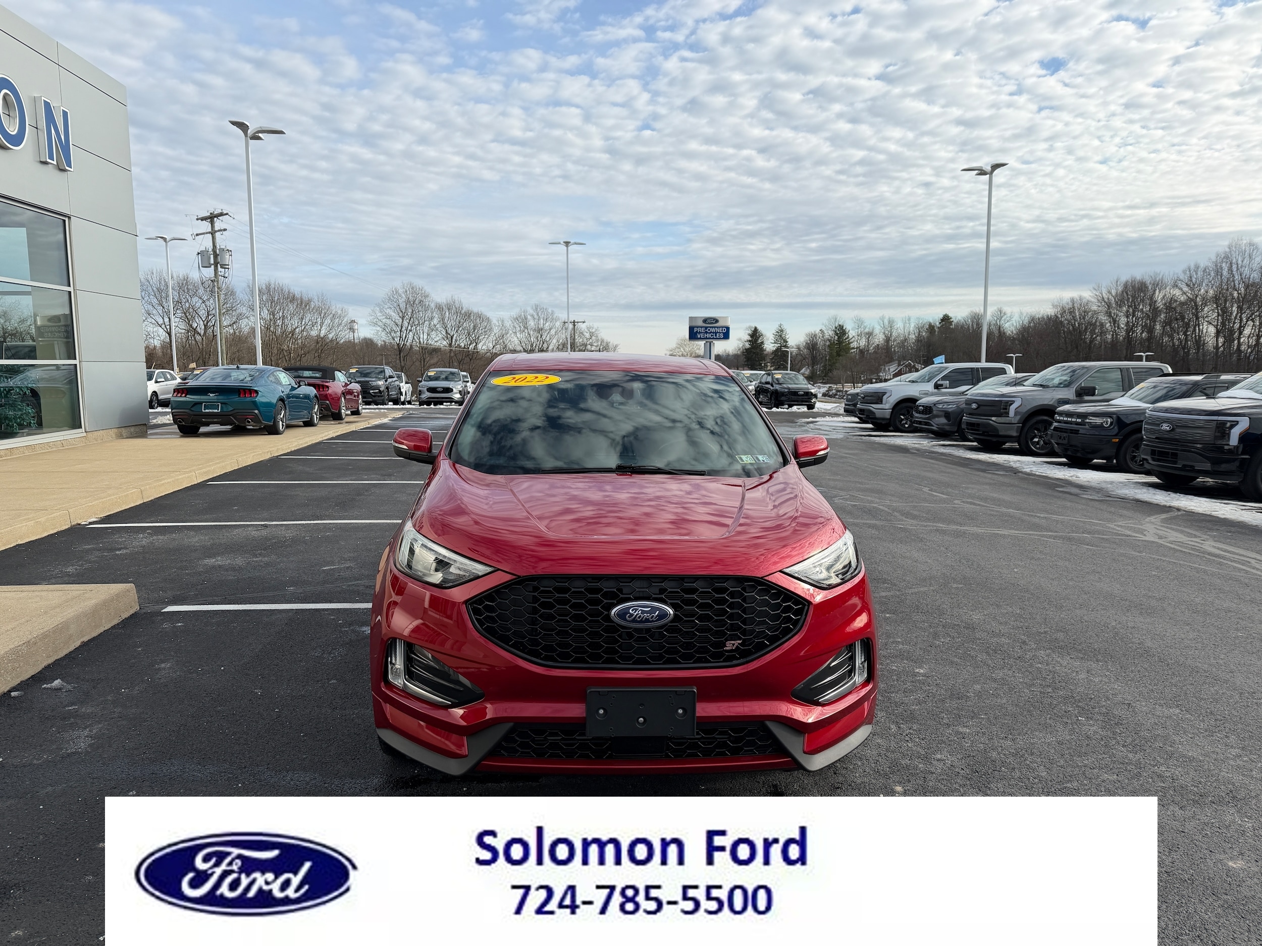 Rapid Red 2022 Ford Edge ST AWD SUV / Crossover All-Wheel Drive Automatic