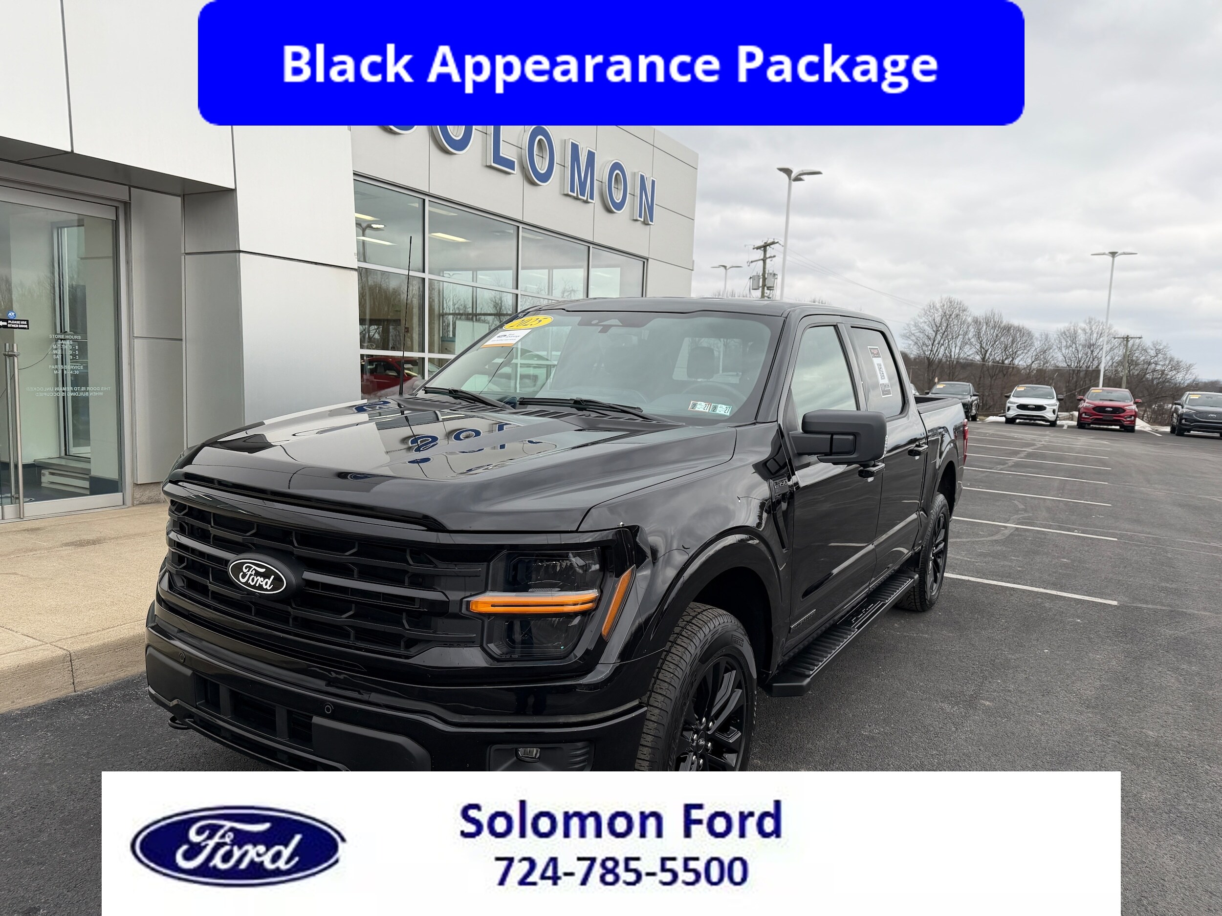 Agate Black 2025 Ford F-150 XLT SuperCrew 4WD Pickup Truck Four-Wheel Drive Automatic