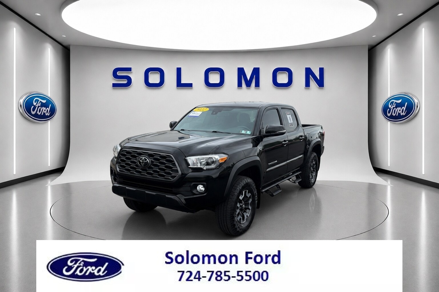 Midnight Black 2022 Toyota Tacoma Pickup Truck Four-Wheel Drive Automatic