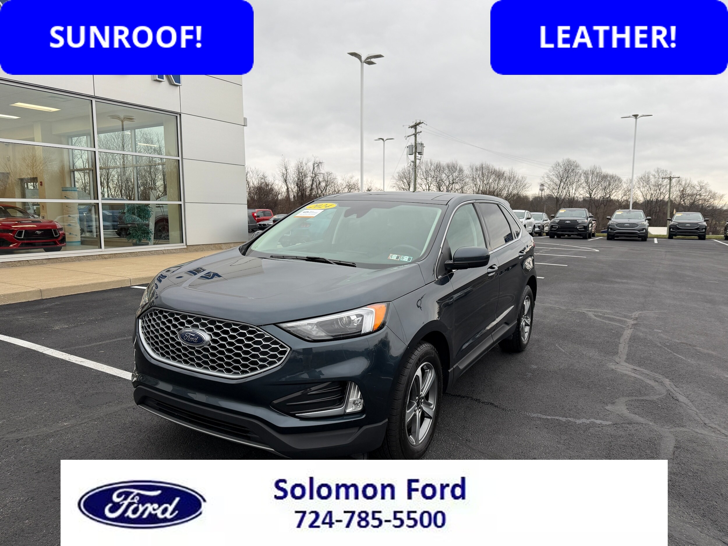 Stone Blue 2024 Ford Edge SEL AWD SUV / Crossover All-Wheel Drive Automatic