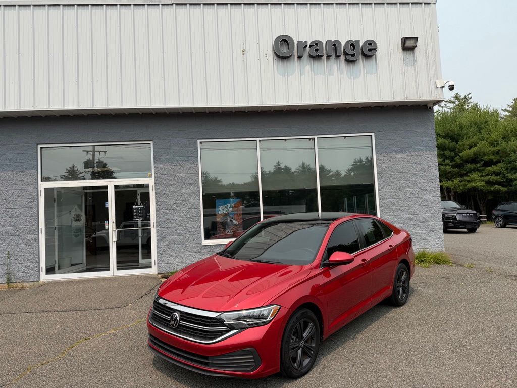 Used 2022 Volkswagen Jetta SE with VIN 3VW7M7BU0NM014168 for sale in Orange, MA