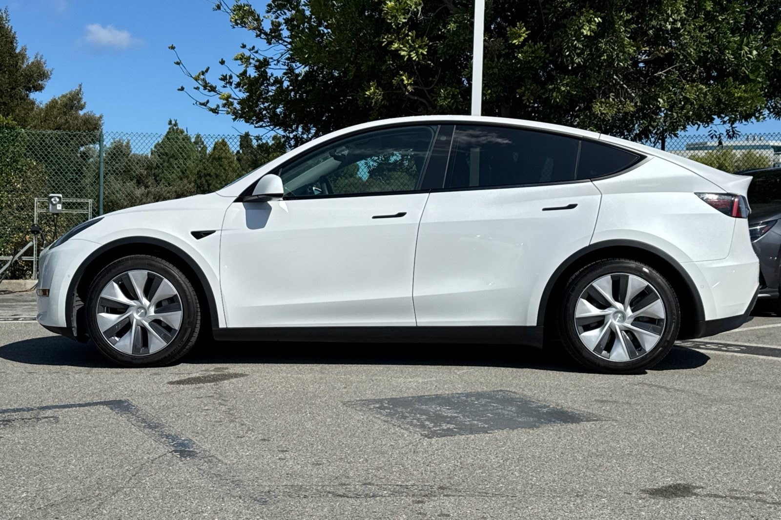 Used 2021 Tesla Model Y Long Range with VIN 5YJYGAEE5MF216684 for sale in Belmont, CA