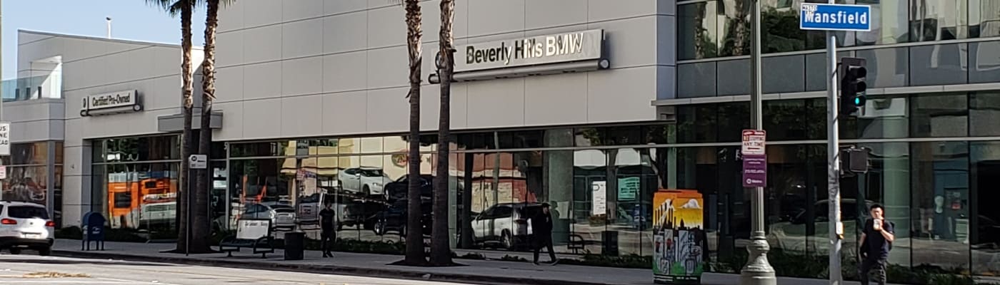 Beverly Hills BMW Sign and building