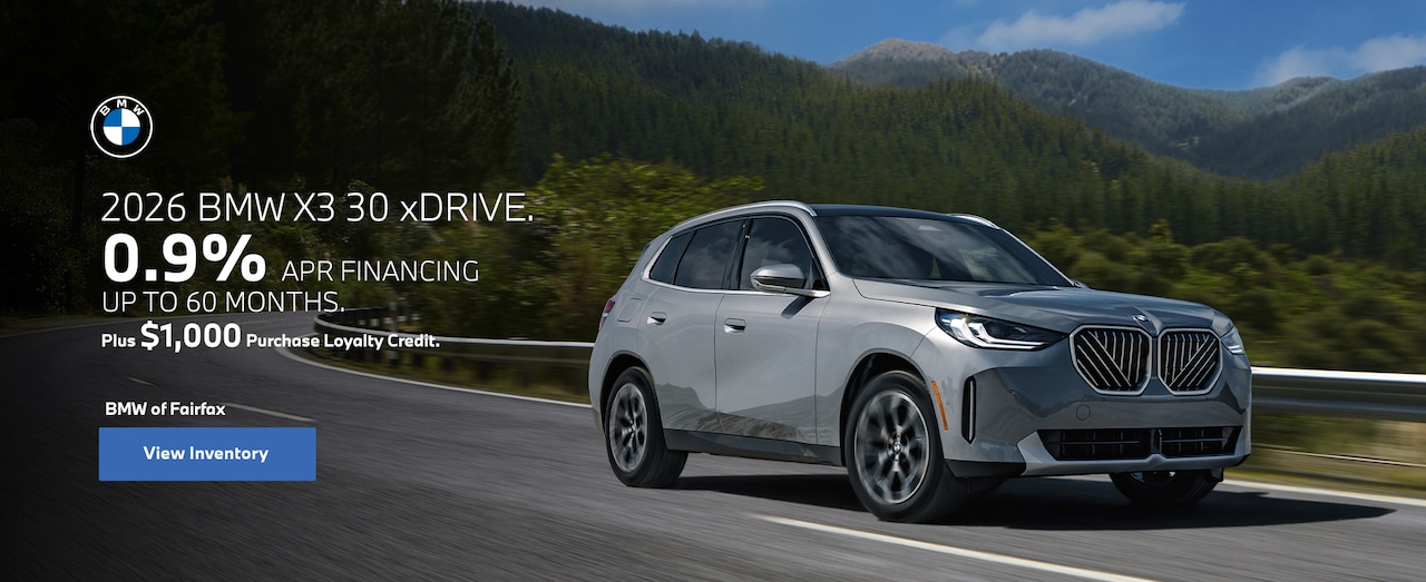 0\.9% APR up to 60 months on 2026 BMW X3 30 xDrive